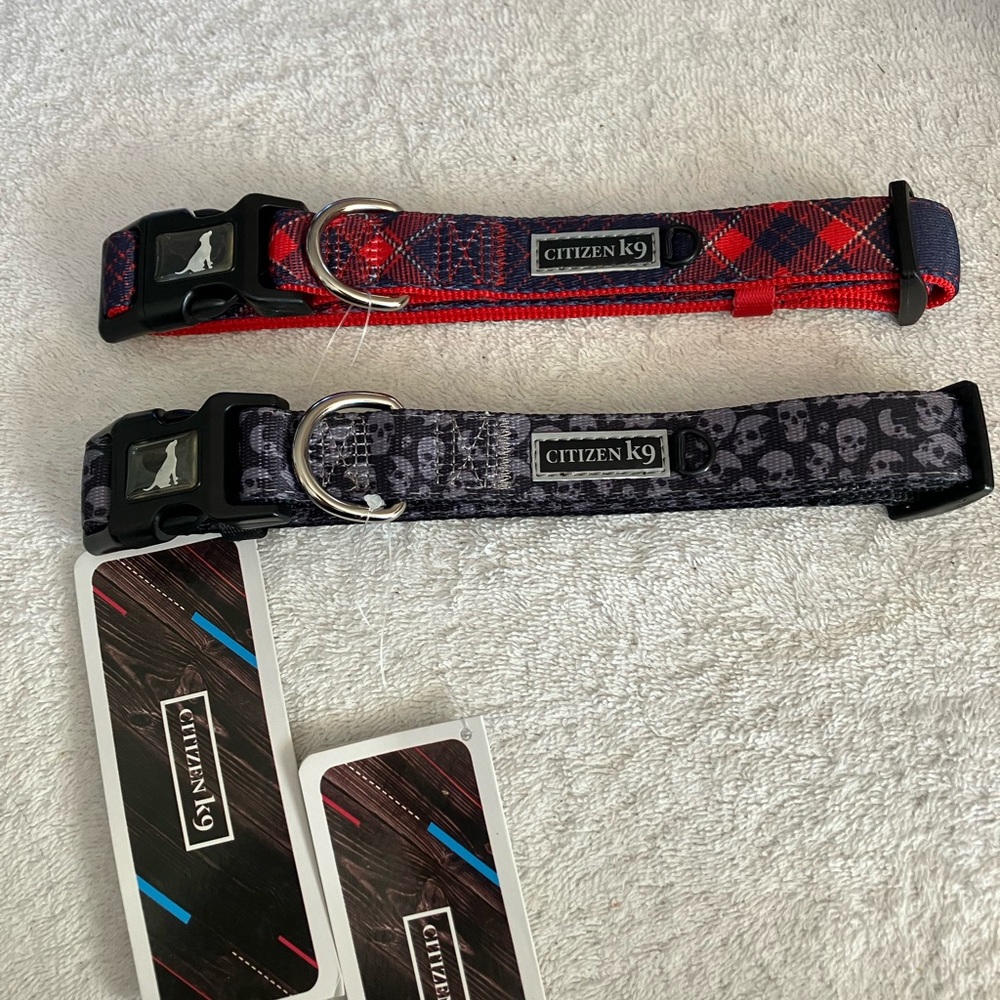 Citizen K9 Black Skull Dog Collar